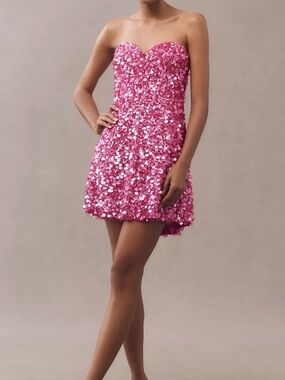 Helsi  Mini Strapless Sequin Mini Dress.